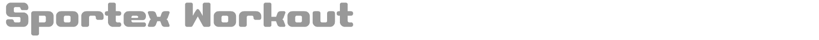 Sportex Workout font preview